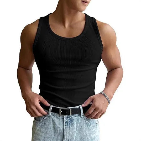 Men's tight-fit round neck sports T-shirt in polyester with wool lining, shown in multiple colour options.