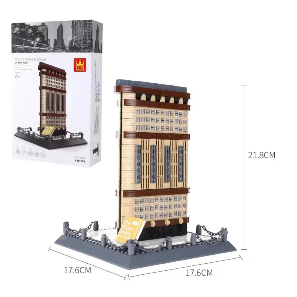 Wange building block street view set with landmark pieces including Eiffel Tower and Big Ben