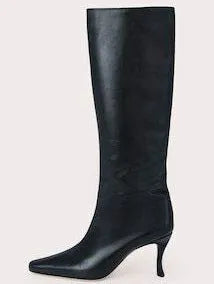Women's square toe ankle cowboy boots in microfiber, shown in multiple colours including black, grey, and snake pattern.