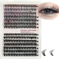DIY cluster false eyelashes mixed package showing boxes of 30D and 40D lashes and tweezers