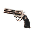 Inflatable windproof metal lighter with direct flame in black or gold colour