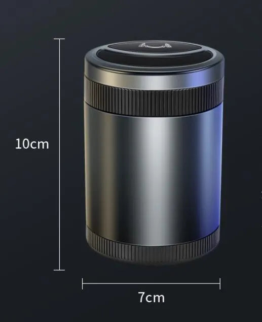 Automatic sensing ashtray in Deep Sky Grey colour with USB connectivity for vehicle home office use