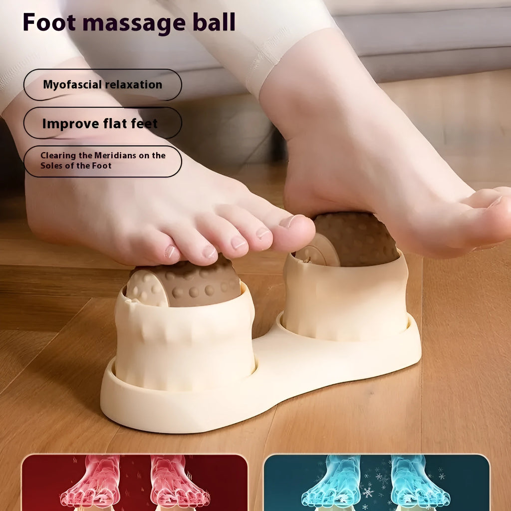 Massage ball set for cold and hot therapy compress in caramel mocha and oil fruit green colours