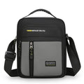 Men's casual nylon messenger bag with crossbody strap in green, grey, black, or blue colours