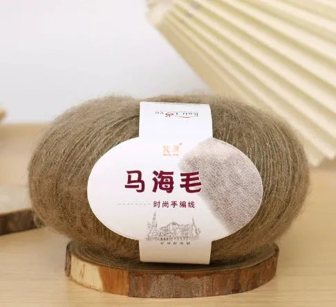 Mohair wool ball for DIY scarf knitting in multiple colour options