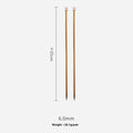 Set of lengthened crochet hooks with caps in 13 sizes from 2.0mm to 10.0mm, two hooks per size.