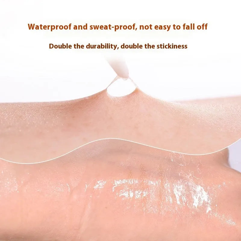 Invisible lace double eyelid stickers in three shades creating natural-looking creases