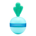 Blue interactive dog treat dispenser ball puzzle toy for medium large dogs