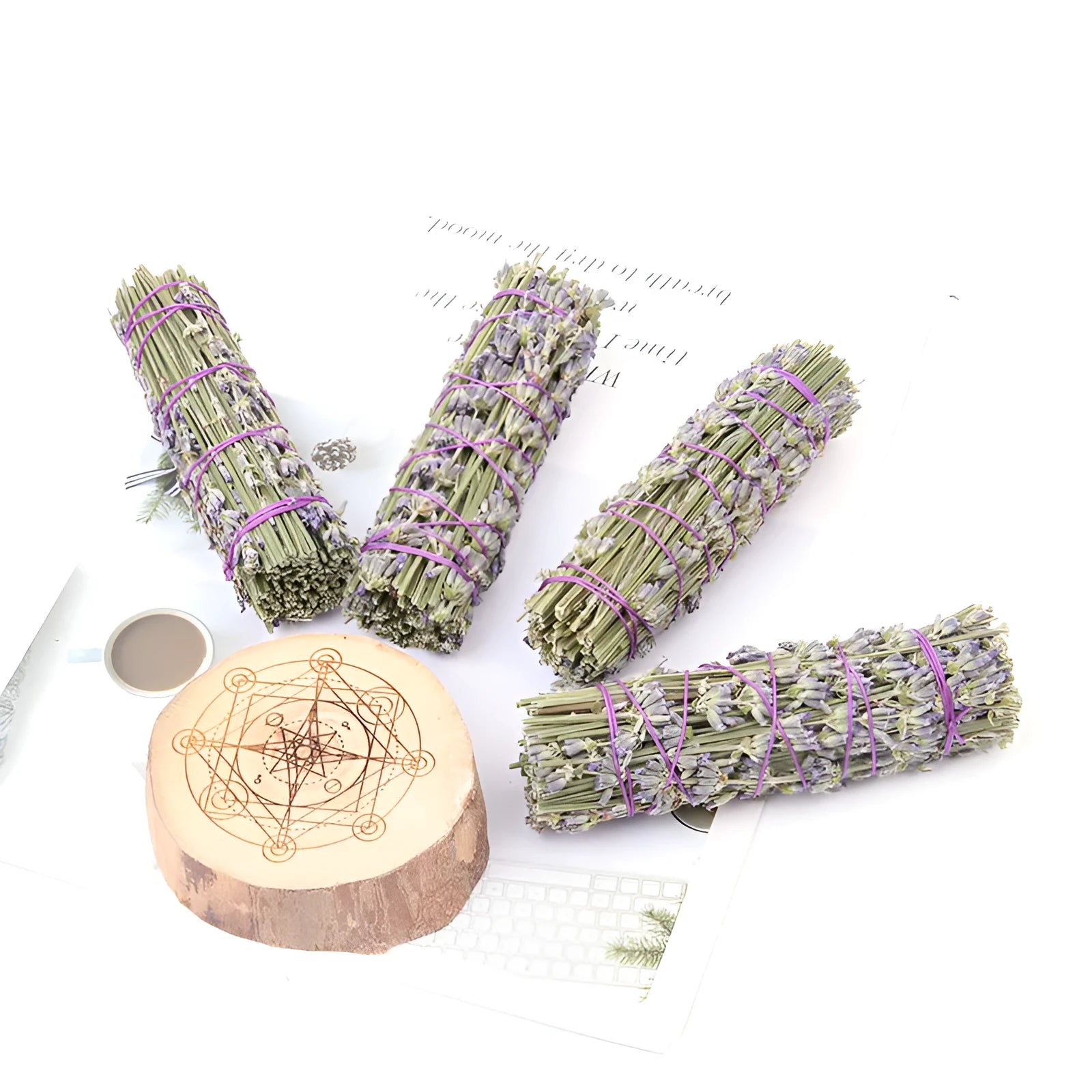 4-inch lavender dried flower aromatherapy stick for natural air freshening