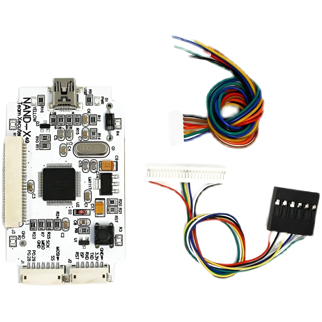 Xbox 360 NAND-X brush chip tool kit simple version, a 3-piece set with USB connector.