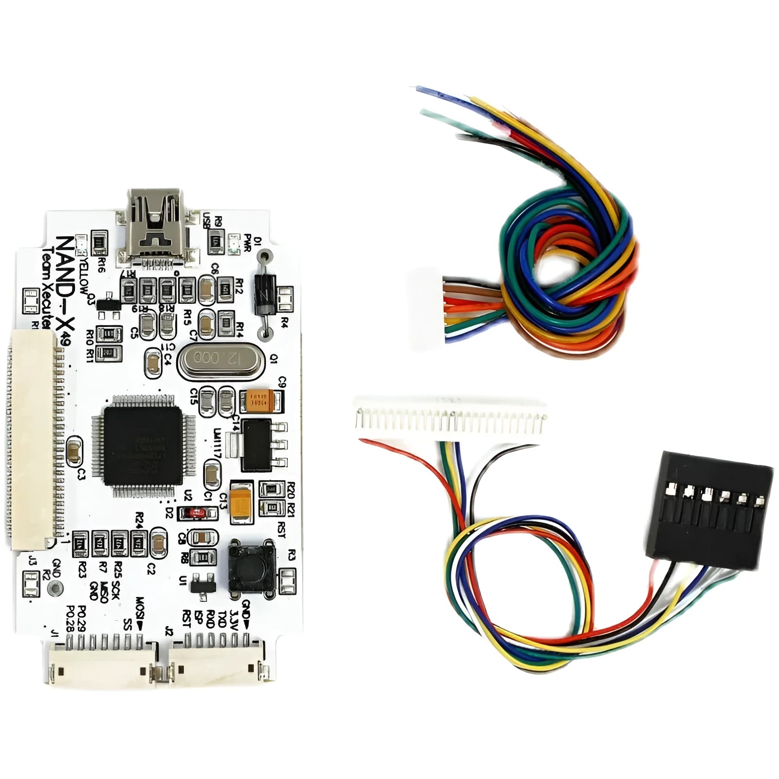 Xbox 360 NAND-X brush chip tool kit simple version, a 3-piece set with USB connector.