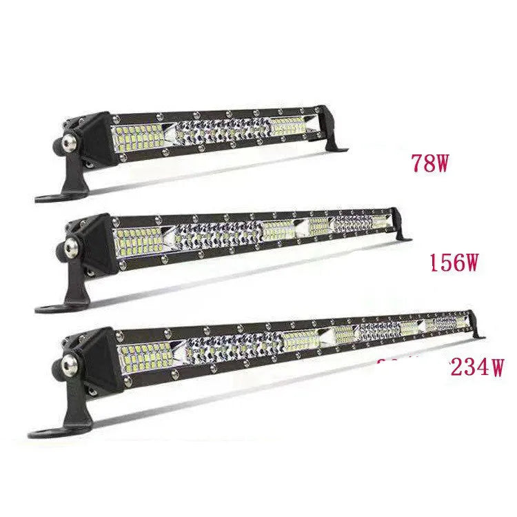 Ultra-thin white aluminium LED strip light bar for vehicle mounting, showing slim profile.
