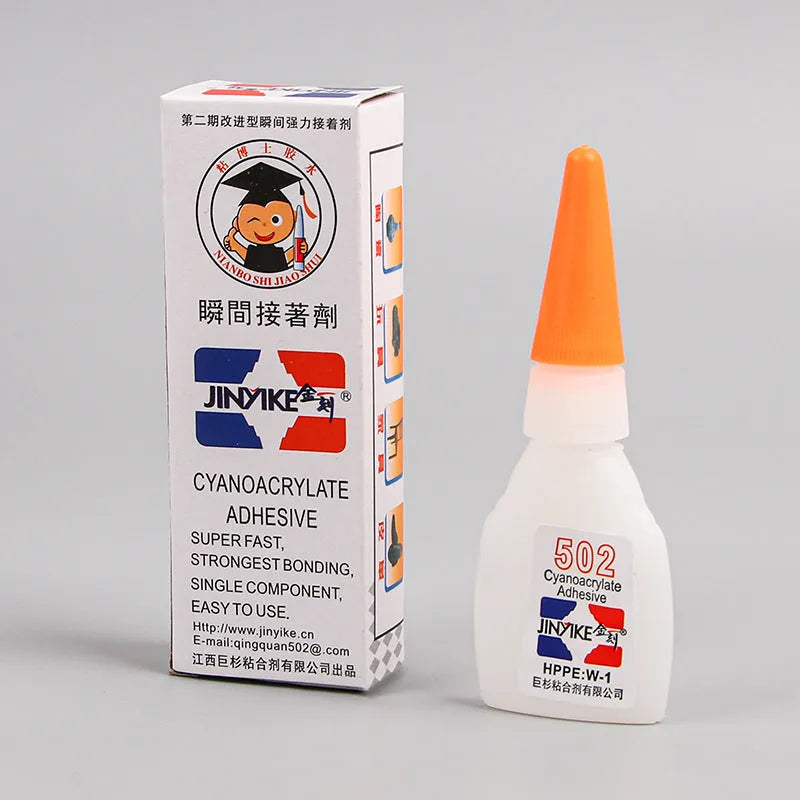 Tube of specialised shoe repair adhesive glue showing 3g and 8g size options