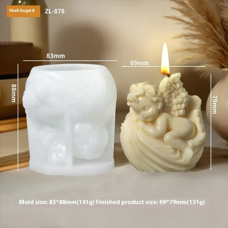 Silicone candle soap mold in irregular shape with modern simplicity style, OPP packed