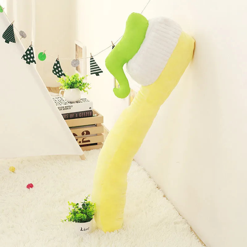 90cm cartoon toothbrush plush pillow toy in four colours for photo props and youth decor