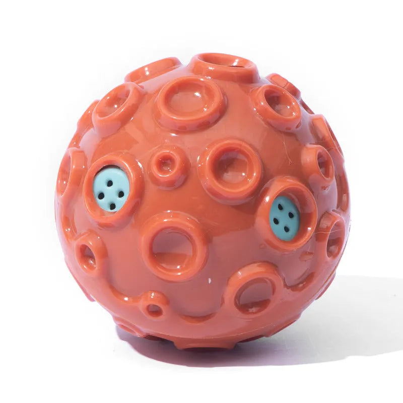 Durable dog chew ball with textured surface in multiple colours for aggressive chewers