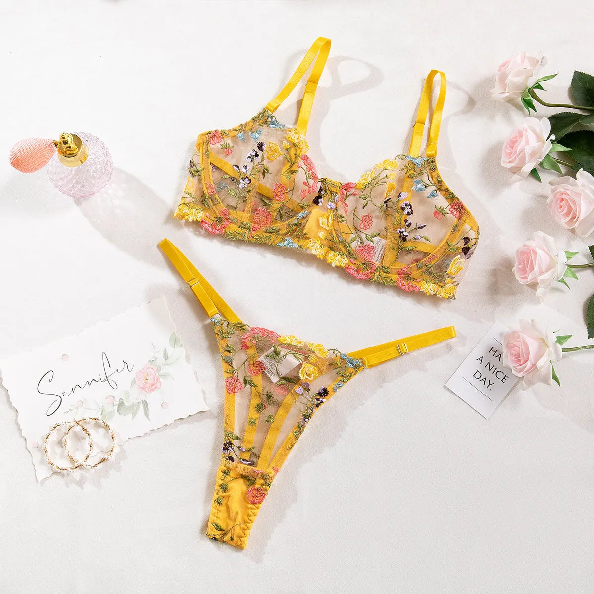 Women's floral bikini set in polyester available in five colours and Asian sizes S M L XL.