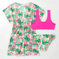 Girls' floral two-piece swimsuit in Korean style for swimming sports
