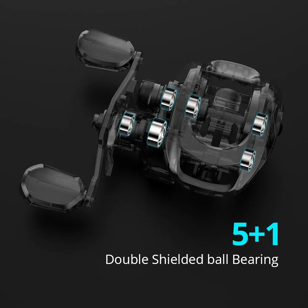 Drip wheel lure fishing rod rocking wheel line kit with left or right hand reel choice and fishing vessel.