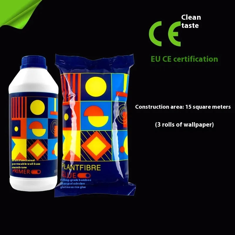Three rolls of formaldehyde-free glutinous rice wallpaper glue with clean smell