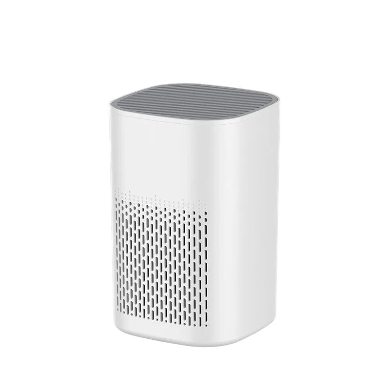Simple style desktop air purifier with USB cable for small room odour and smoke removal