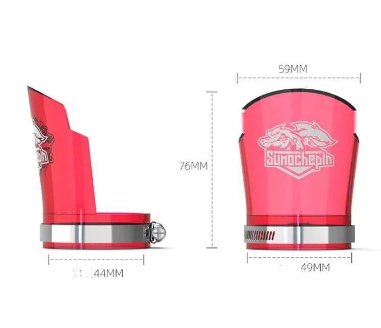 Transparent motorcycle shock absorber protective sleeve with stainless steel clamp for 38-46mm diameters.