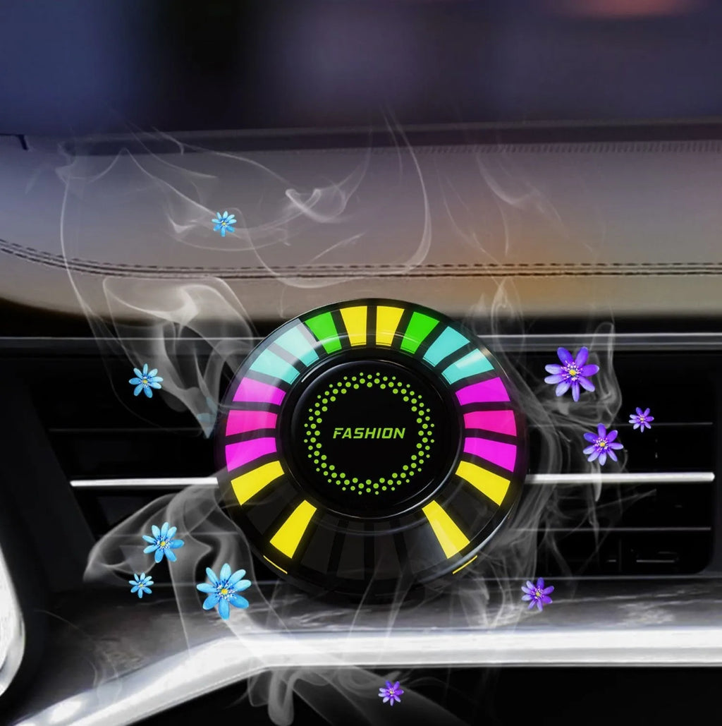 3D car air vent atmosphere light with RGB lighting and aromatherapy diffuser