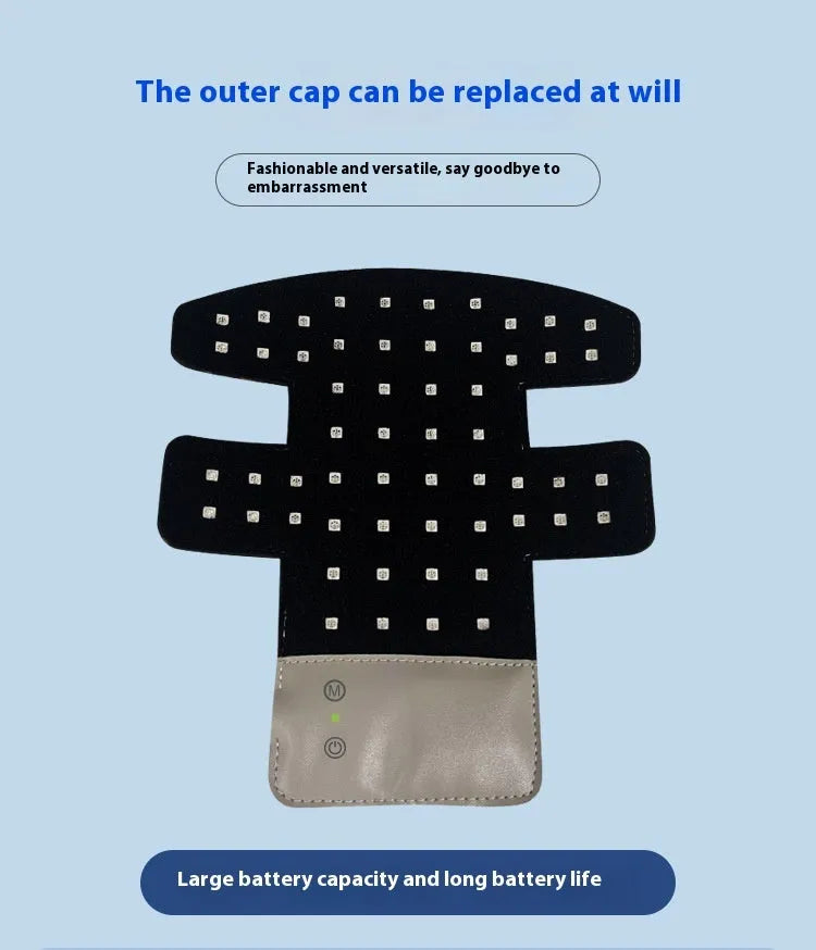 Black LED photon therapy mask with neck extension for facial skincare treatment
