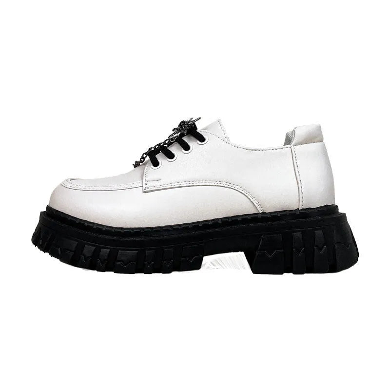 Women's preppy college loafers in Duke Asterism colour with cross-strap and round toe design