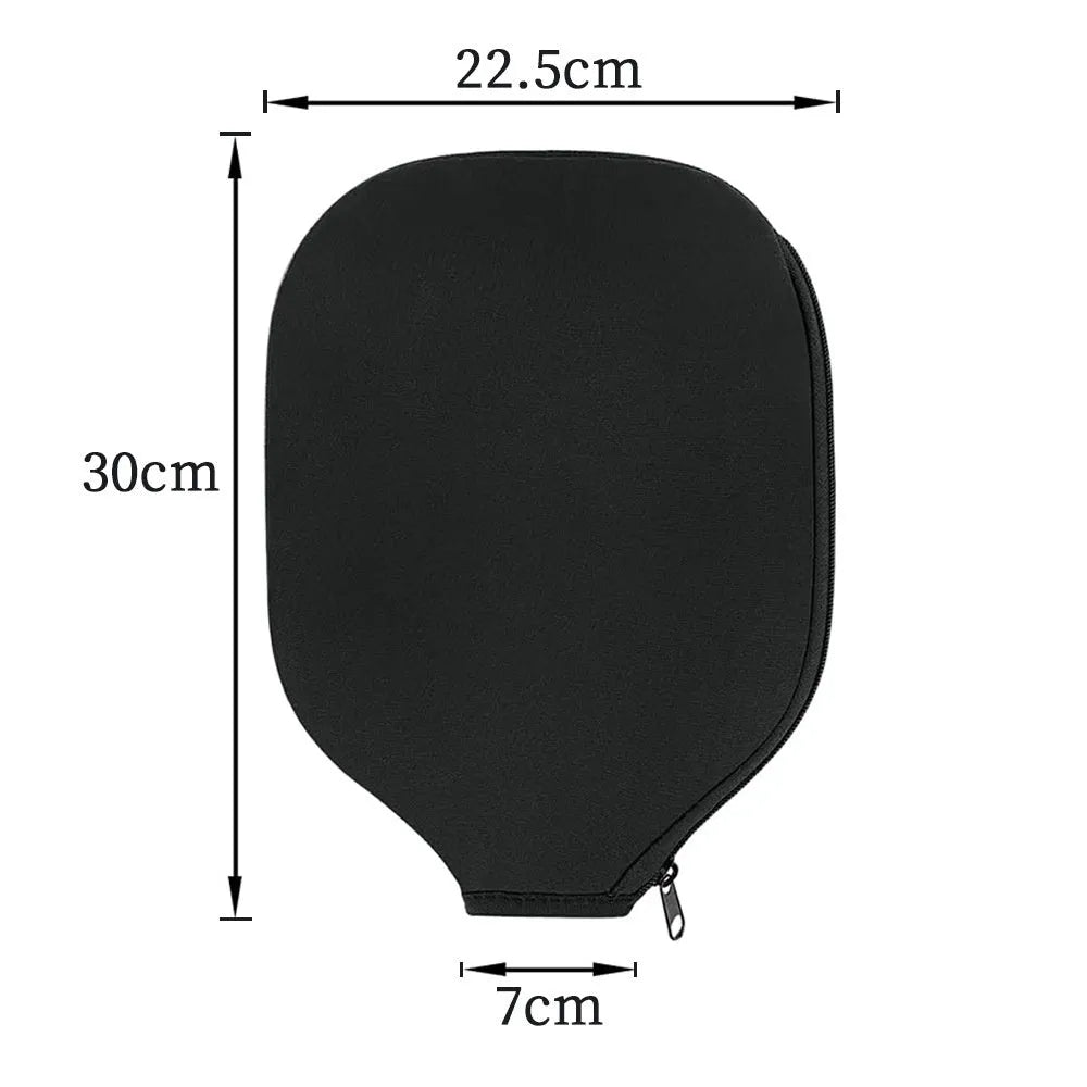 Black neoprene protective sleeve for a table tennis racket handle.