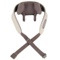 Milky white rechargeable electric shoulder and neck kneading massager with USB cable