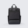 Black Oxford cloth lightweight computer backpack with 20-35 litre capacity.