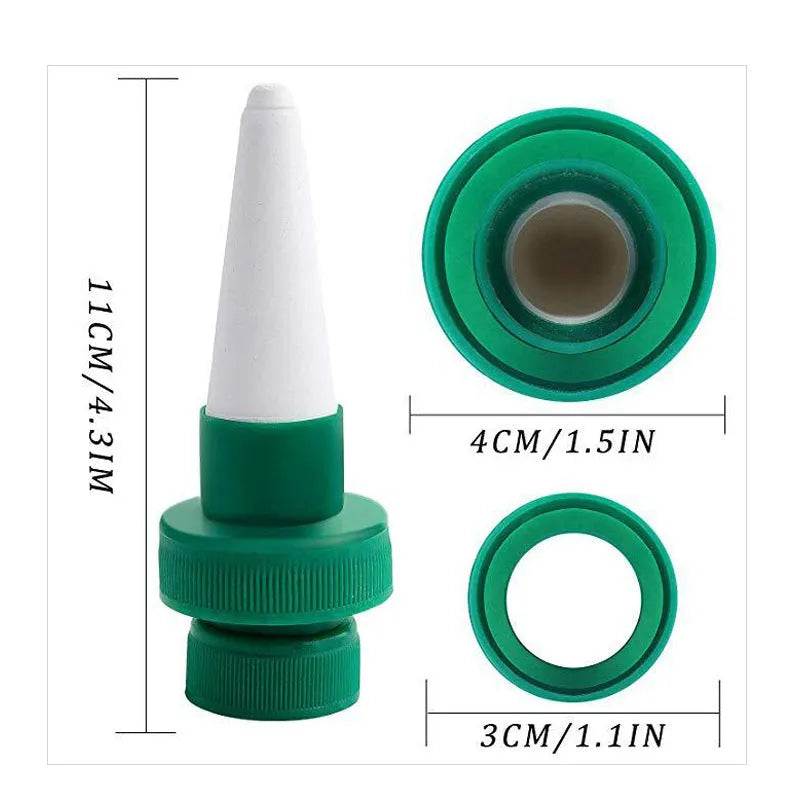 Green ceramic automatic plant watering dripper device for garden irrigation