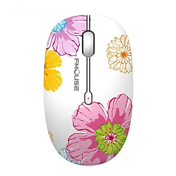 Mini wireless mouse 1600DPI ergonomic silent 2.4G in butterfly lovers style with USB receiver