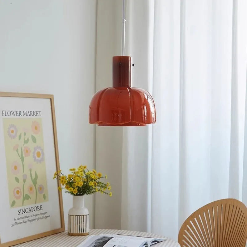 Medieval glass bud vintage chandelier pendant light in retro colours