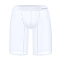 Men's solid-colour seamless nylon mesh shorts shown in black, white, and pink.