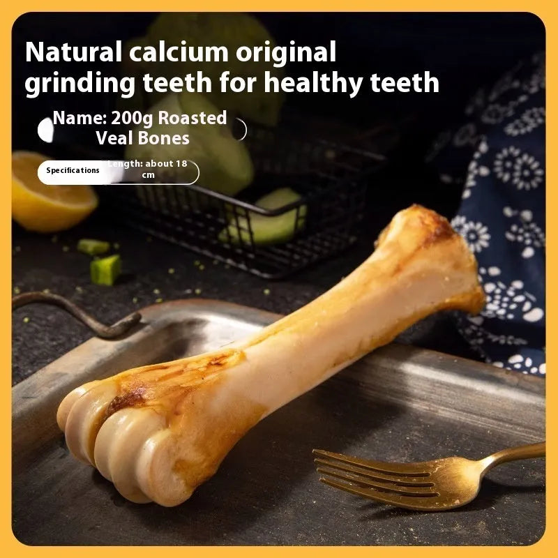 High calcium puppy dental cleaning chew stick with roasted ox bone flavour