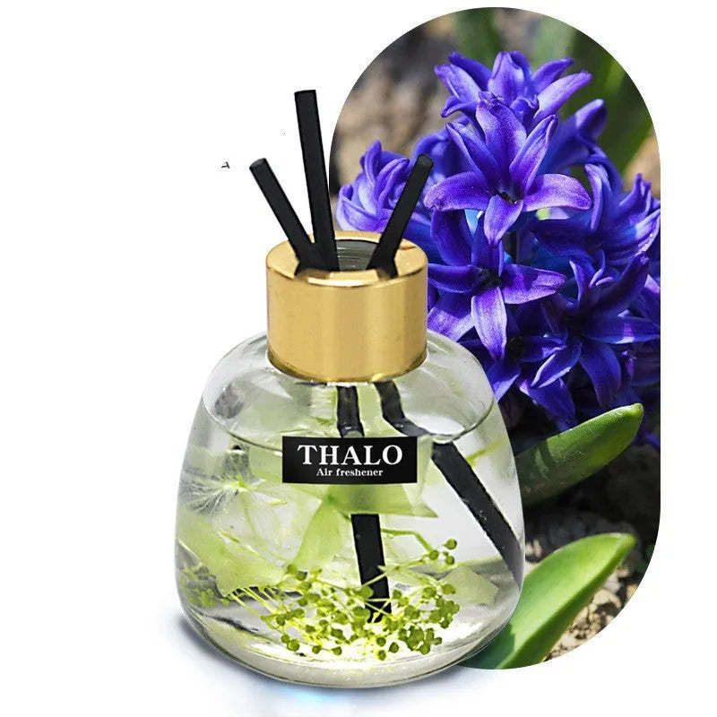 Glass car perfume ornament bottle with loose incense function in various colour options