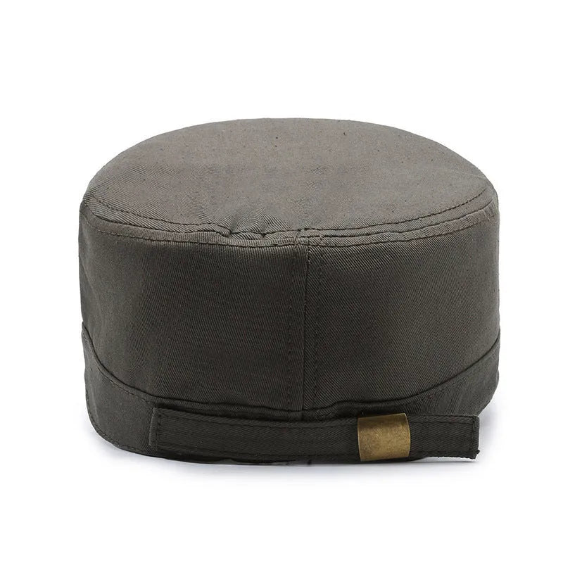 Men's cotton peaked cap with adjustable strap and dome crown in multiple colour options