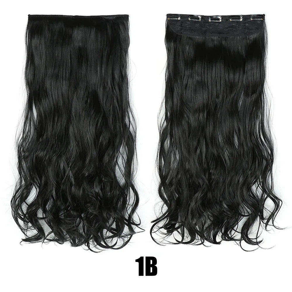 Women's big wavy long curly hair extensions, naturally fluffy with no trace, high temperature wire, picture colour