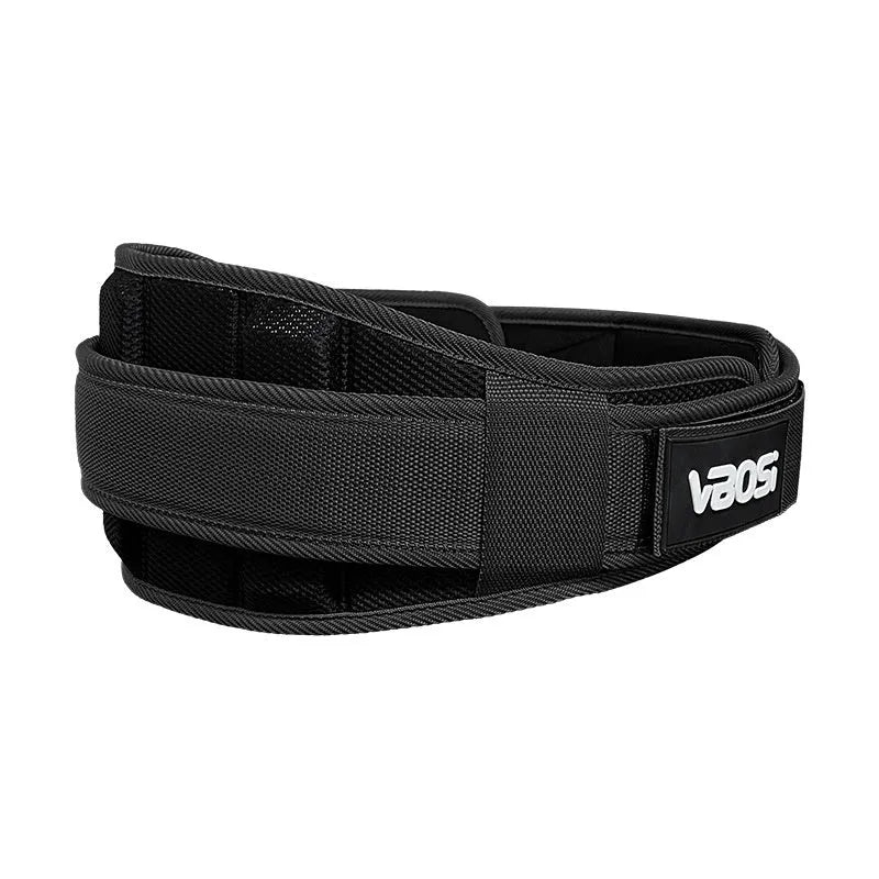 Black fitness waist support belt for squat weightlifting hard pull push training adjustable