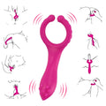 Seismic Clip silicone vibration clip in rose red colour, 103mm total length