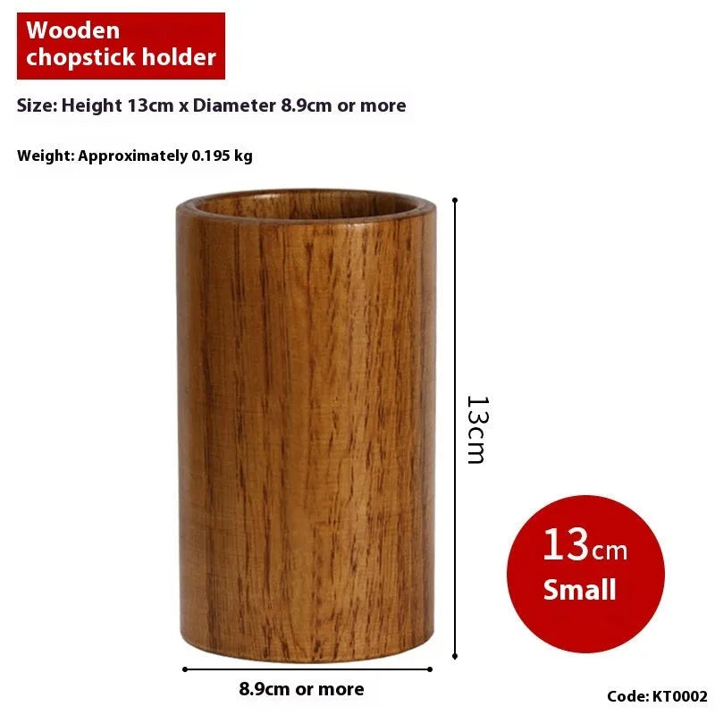 Natural bamboo chopstick holder with creative bevel design for kitchen utensil organisation