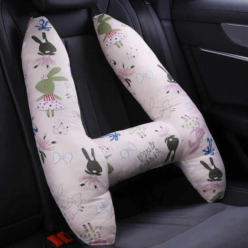 55x70cm automotive headrest pillow with colourful print pattern and pearl cotton filling for car passenger comfort