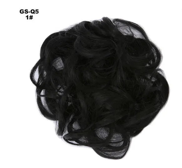 Hair ring adjustable wig band in burgundy colour on white background