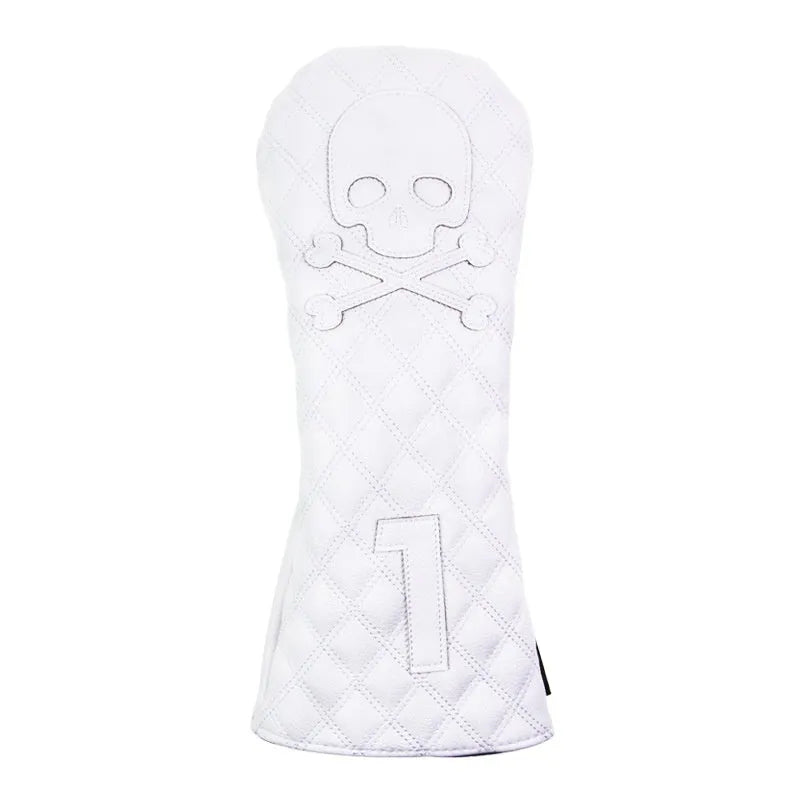 Black and white waterproof PU protective cover for golf wooden poles and clubs.