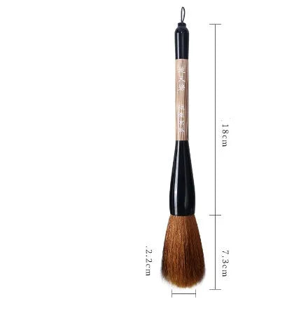 Large traditional Chinese painting brush with wolf and sheep hair bristles in big bucket handle