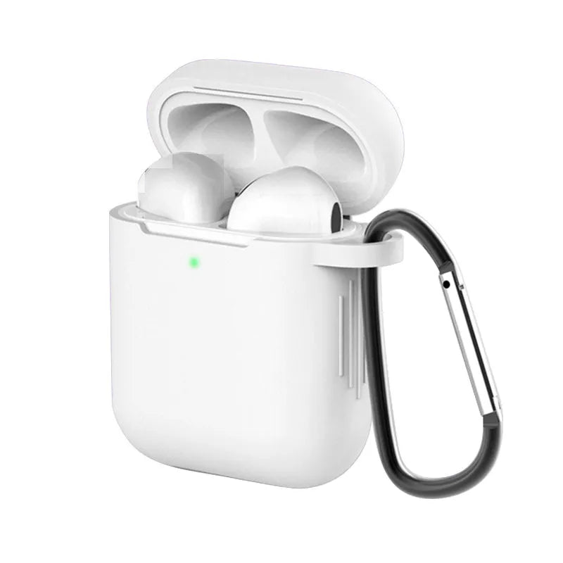 Silicone clamshell covers for Apple AirPods first and second generation in multiple colour options