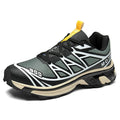 Low-top hiking shoes with artificial leather upper, mesh lining, and rubber sole in multiple colour options