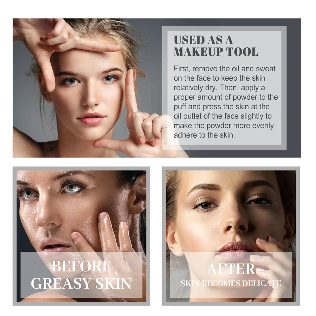 8g natural finishing powder in compact packaging with three shade options for makeup setting